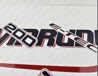 Evinrude 200HP E-tec (90° V6, 3.3L) White Cowling Outboard Decal Kit